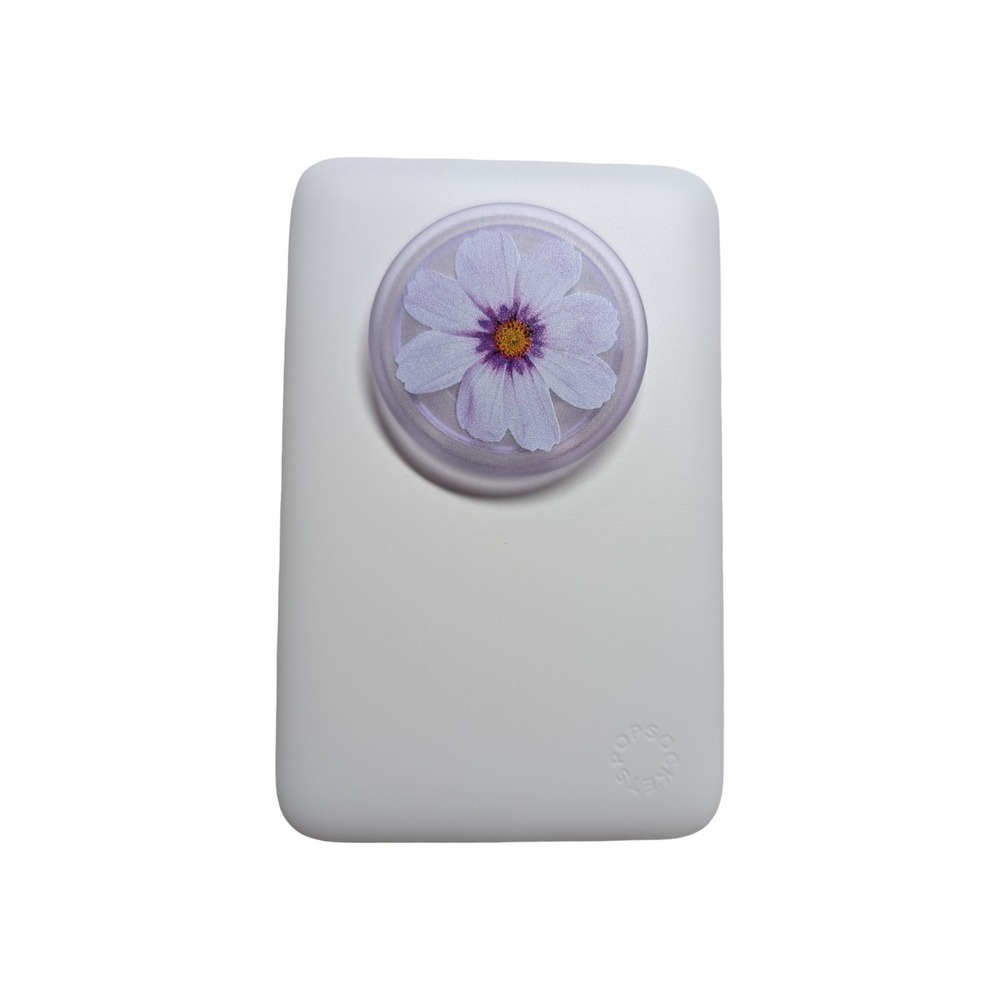 Gg4-R PopSockets PowerPack 5000mAh MagSafe & Grip Purple Flower Referb Tested